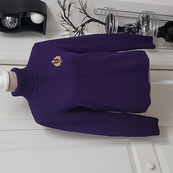 Lauren Ralph Lauren Purple Turtleneck Sweater, Size Unmarked - Picture 1 of 9